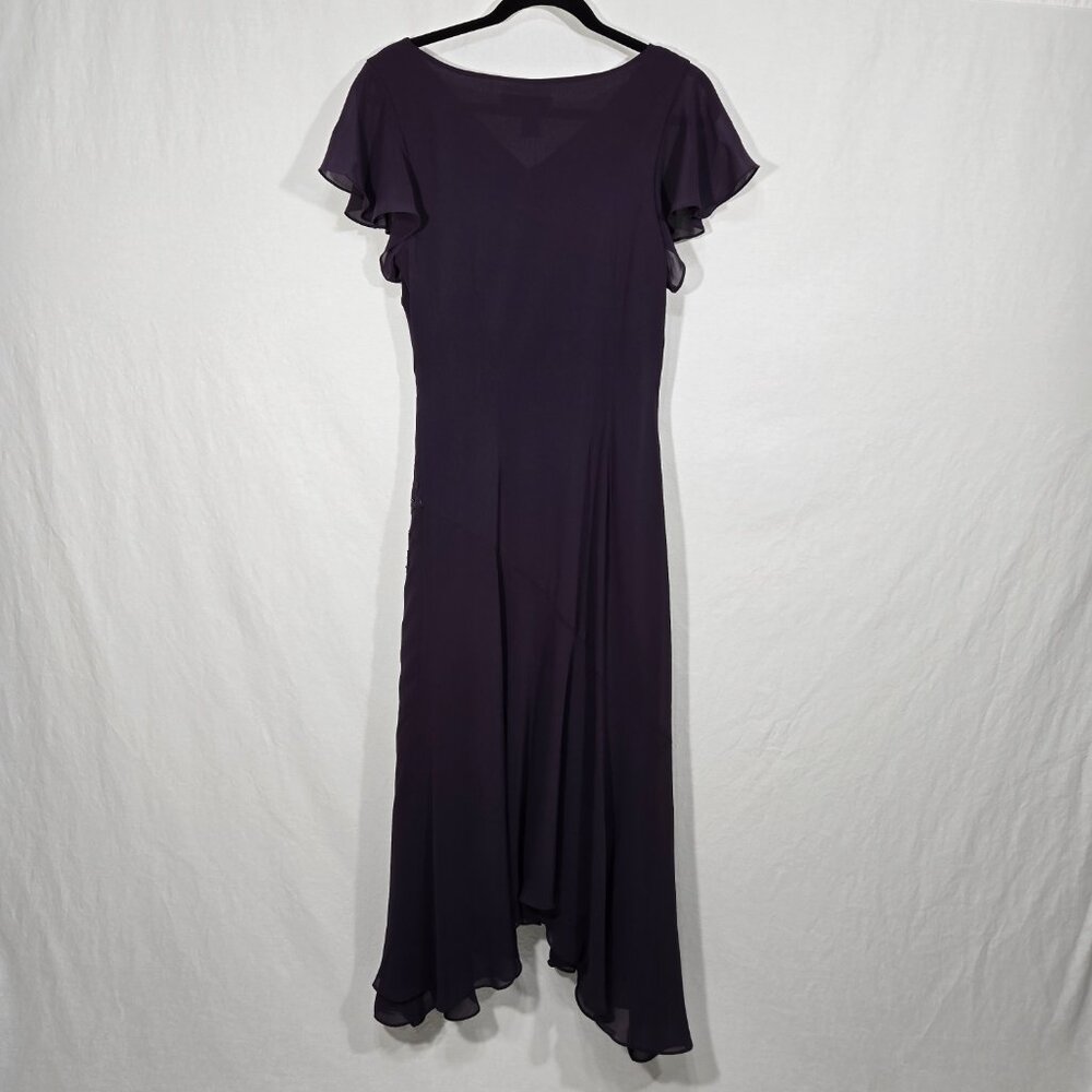 Vintage COLDWATER CREEK Y2K Whimsigoth Fairy WINE Embellished Maxi Dress Size 10 - Picture 5 of 17